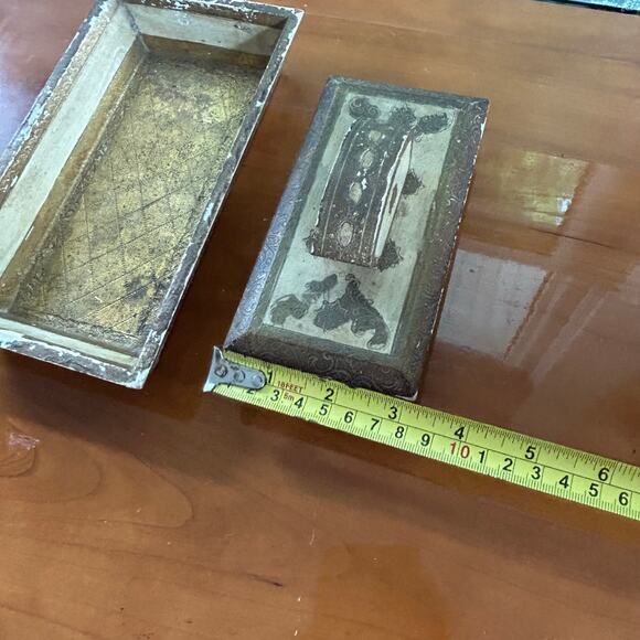 Vintage Florentine Gilt Rocking Blotter & Pen Tray – Italy - Picture 15 of 16